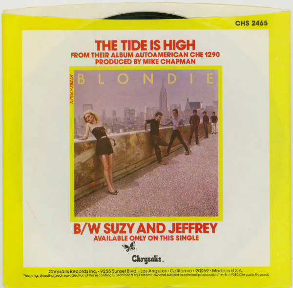 Blondie - The Tide Is High (7", Single, Pit) (VG)3 - Image 2